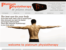Tablet Screenshot of platinumphysiotherapy.com.au